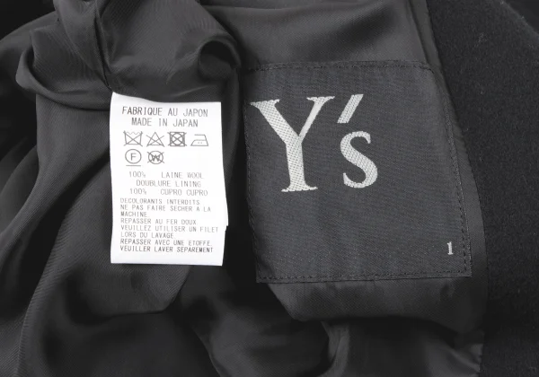 Y's Wool Left Facing Coat K-165205_017