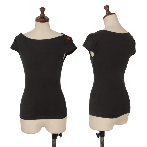 Vivienne Westwood Red Label Shoulder Orb Embroidery T-shirt Black 2 K-165215_001