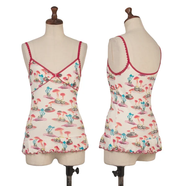 HYSTERIC GLAMOUR Skull and Mushroom Print Camisole Multi-Color Free K-165222_001
