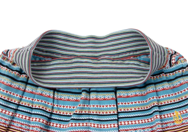 ヒステリックグラマーHYSTERIC GLAMOUR マルチボーダーレイヤードニットショーツ 水色他Free K-165223_004