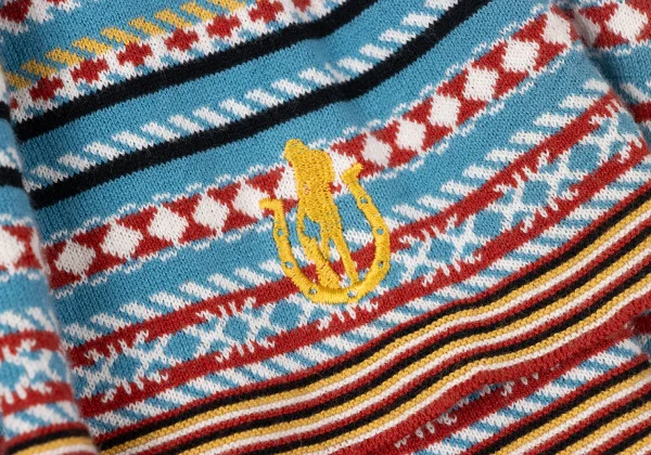 ヒステリックグラマーHYSTERIC GLAMOUR マルチボーダーレイヤードニットショーツ 水色他Free K-165223_006