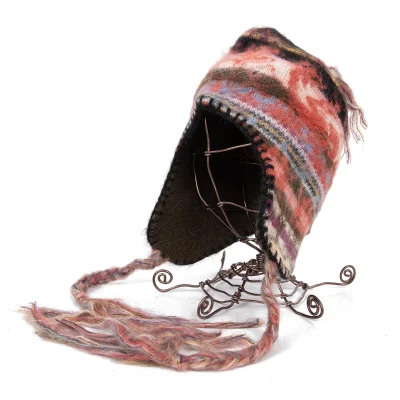 Vivienne Westwood  Wool Blended Fringe Ear Flap Beanie