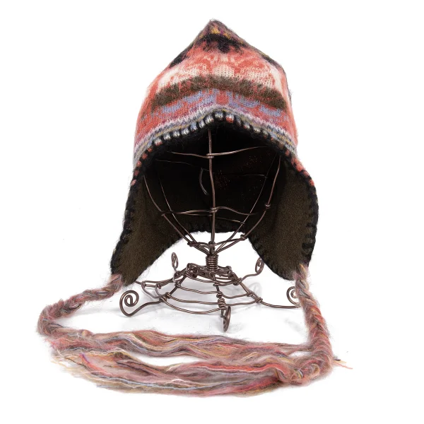 Vivienne Westwood  Wool Blended Fringe Ear Flap Beanie K-165224_002