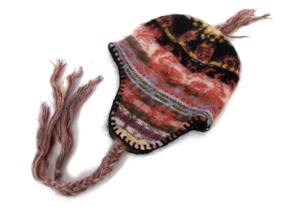 Vivienne Westwood  Wool Blended Fringe Ear Flap Beanie K-165224_005