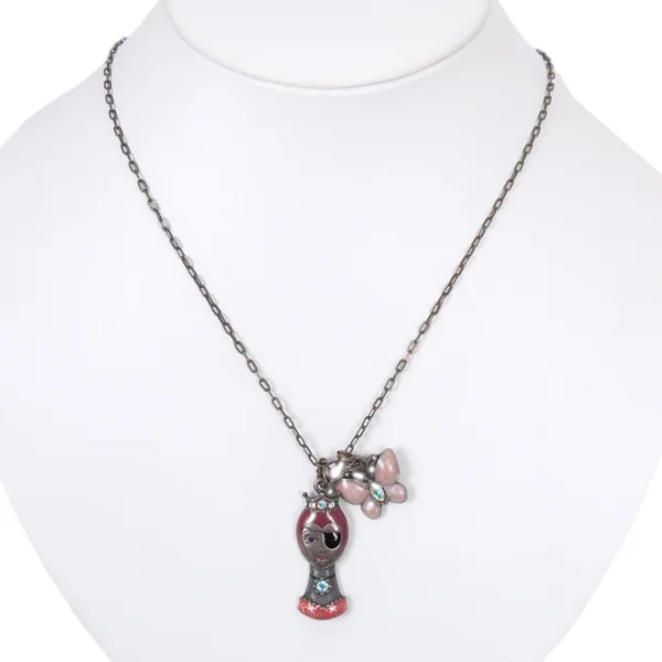 ANNA SUI Doll Butterfly Necklace Gunmetal  K-165229_001
