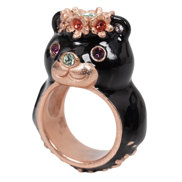 ANNA SUI Bear Ring Black US About 6.5 K-165235_001