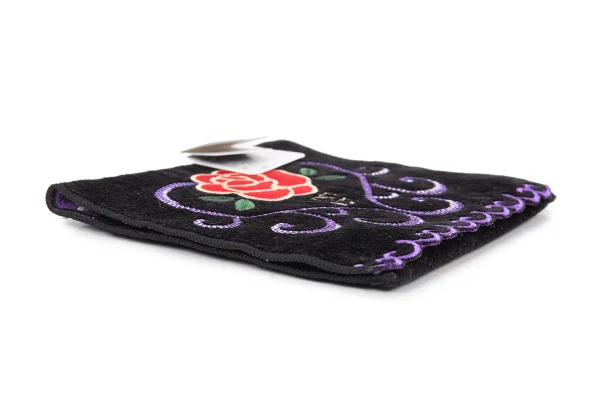 ANNA SUI Sequin Rose Embroidered Pile Pouch K-165241_004