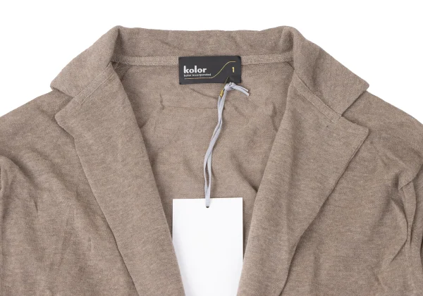 kolor Glitter Stripe Buttonless Wrinkled Knit Cardigan K-165246_003