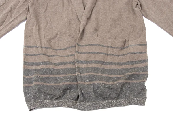 kolor Glitter Stripe Buttonless Wrinkled Knit Cardigan K-165246_006