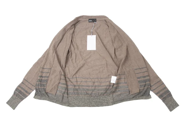 kolor Glitter Stripe Buttonless Wrinkled Knit Cardigan K-165246_008