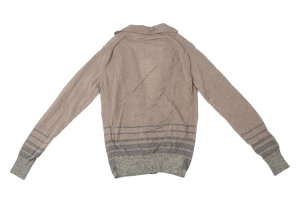 kolor Glitter Stripe Buttonless Wrinkled Knit Cardigan K-165246_009