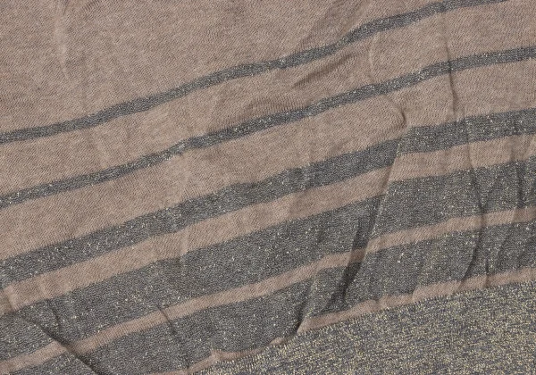 kolor Glitter Stripe Buttonless Wrinkled Knit Cardigan K-165246_010