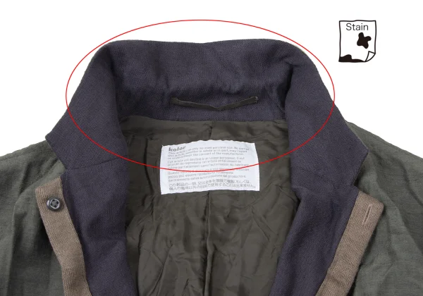 kolor Knit Layered Docking Wrinkled Jacket K-165247_004