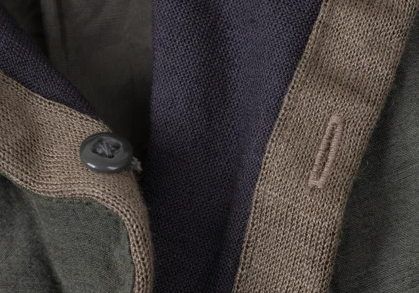 kolor Knit Layered Docking Wrinkled Jacket K-165247_005