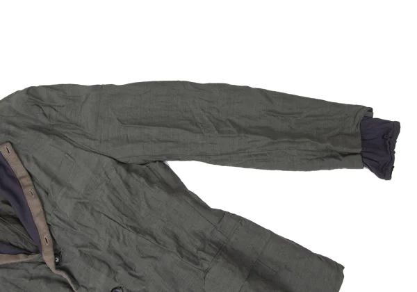 kolor Knit Layered Docking Wrinkled Jacket K-165247_009