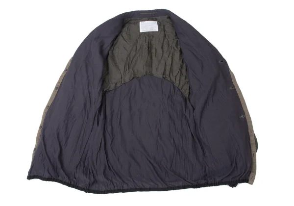 kolor Knit Layered Docking Wrinkled Jacket K-165247_014