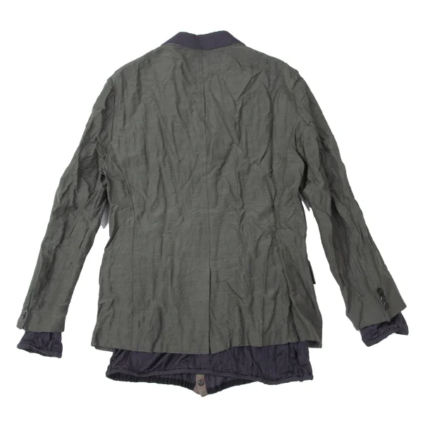 kolor Knit Layered Docking Wrinkled Jacket K-165247_015