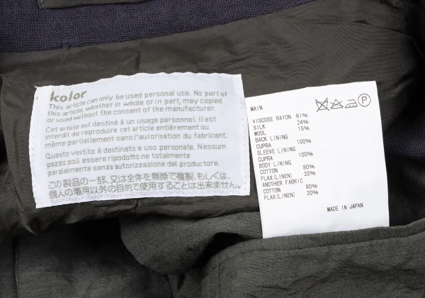 kolor Knit Layered Docking Wrinkled Jacket K-165247_018