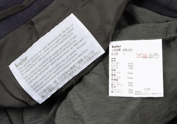 kolor Knit Layered Docking Wrinkled Jacket K-165247_019