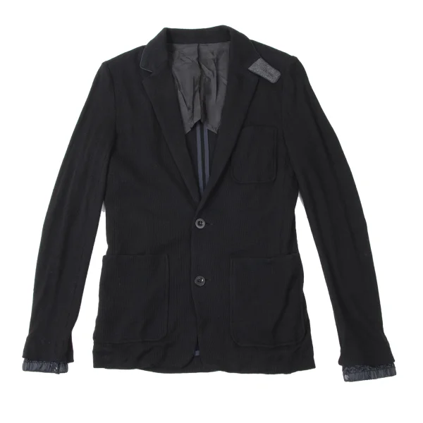 sacai Cotton Waffle Tailored Jacket Black 1 K-165248_001