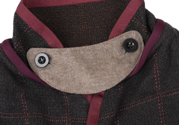 sacai Cotton Blend Check Knit Jacket K-165249_004