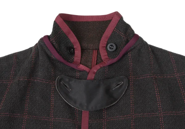 sacai Cotton Blend Check Knit Jacket K-165249_005