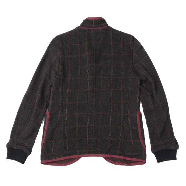 sacai Cotton Blend Check Knit Jacket K-165249_013