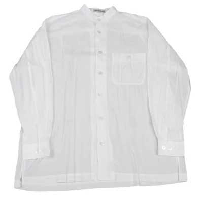 ISSEY MIYAKE MEN Poly Wrinkled Mao Collar Shirt