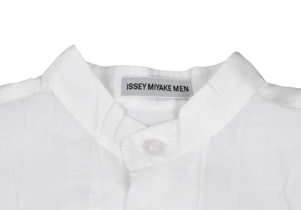 ISSEY MIYAKE MEN Poly Wrinkled Mao Collar Shirt K-165252_003