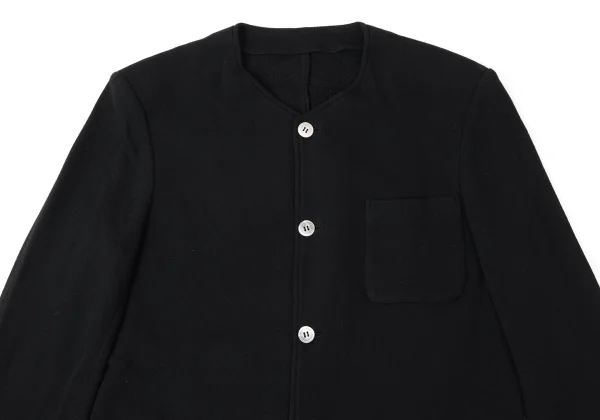 COMME des GARCONS HOMME Cotton Fleece Collarless Jacket K-165263_002