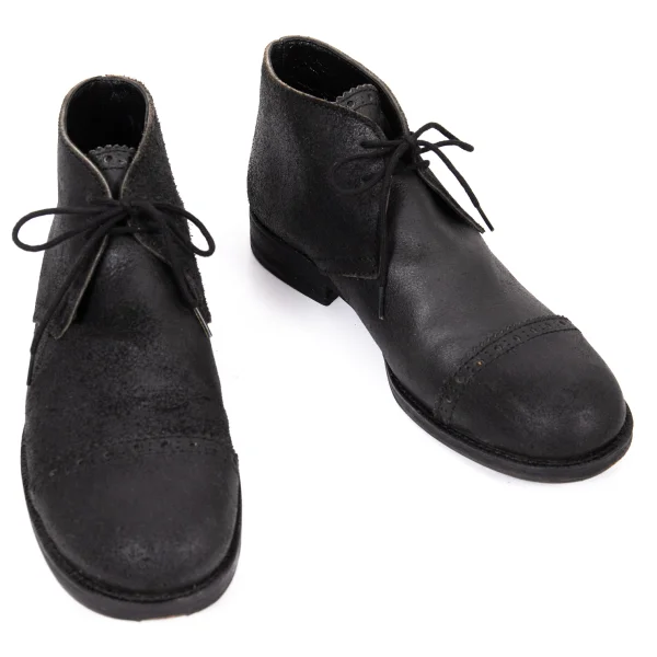 tricot COMME des GARCONS Leather Chukka Boots Black 23 (US About 6) K-165272_001