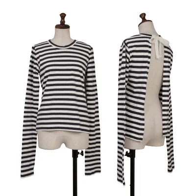 COMME des GARCONS Cotton Back Open Striped T-shirt