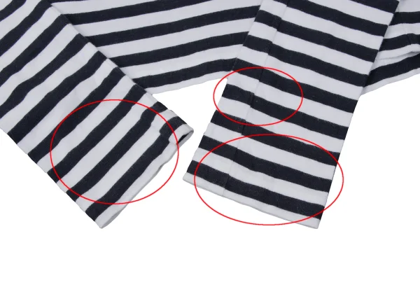 COMME des GARCONS Cotton Back Open Striped T-shirt K-165274_005