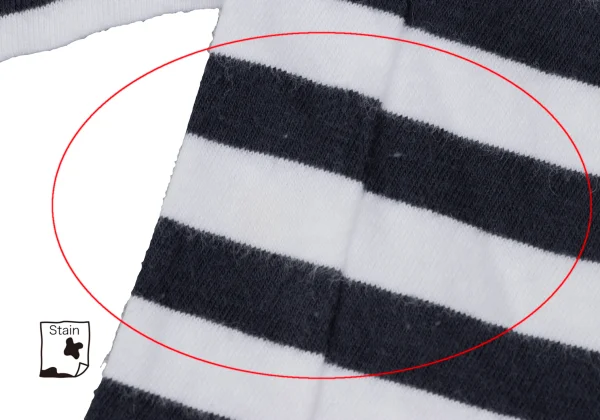 COMME des GARCONS Cotton Back Open Striped T-shirt K-165274_006