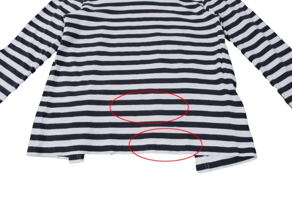 COMME des GARCONS Cotton Back Open Striped T-shirt K-165274_010