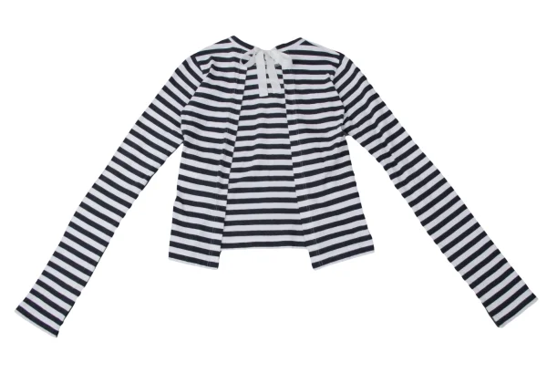 COMME des GARCONS Cotton Back Open Striped T-shirt K-165274_013