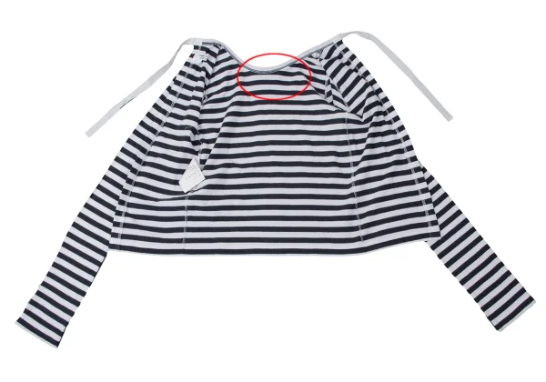 COMME des GARCONS Cotton Back Open Striped T-shirt K-165274_015
