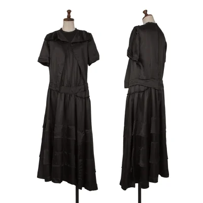 COMME des GARCONS Silk Switching Tiered Design Dress