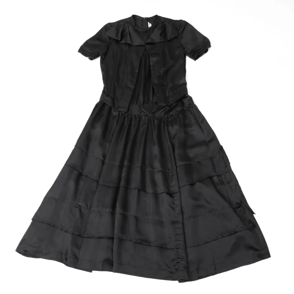 COMME des GARCONS Silk Switching Tiered Design Dress K-165277_002