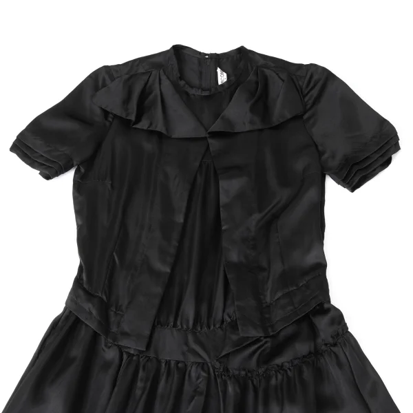 COMME des GARCONS Silk Switching Tiered Design Dress K-165277_003