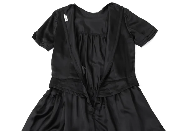 COMME des GARCONS Silk Switching Tiered Design Dress K-165277_012