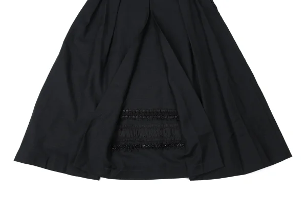 COMME des GARCONS Checked Frill Tape Inside Tuck Skirt K-165278_005