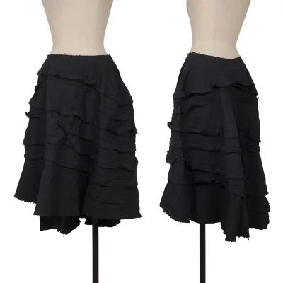COMME des GARCONS Poly Fulling Tiered Switching Skirt
