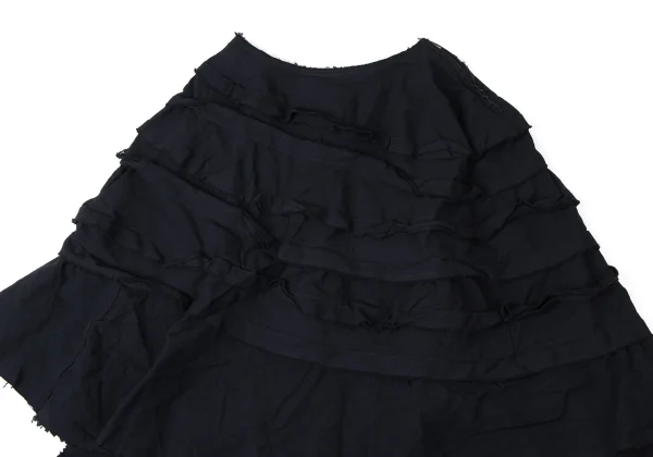 COMME des GARCONS Poly Fulling Tiered Switching Skirt K-165279_003