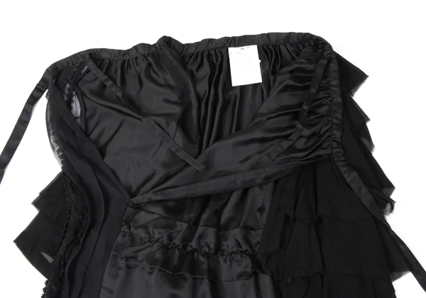 コムデギャルソンCOMME des GARCONS シルク異素材切替ティアードラップ