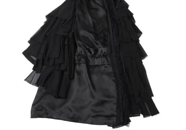 COMME des GARCONS Silk Switching Tiered Wrap Skirt K-165281_008