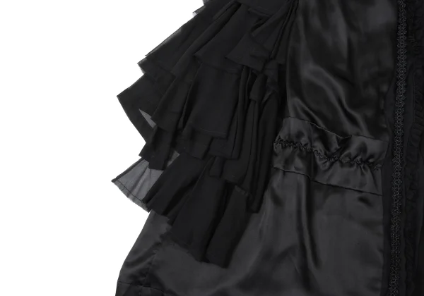 COMME des GARCONS Silk Switching Tiered Wrap Skirt K-165281_010