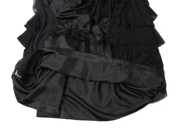 COMME des GARCONS Silk Switching Tiered Wrap Skirt K-165281_012