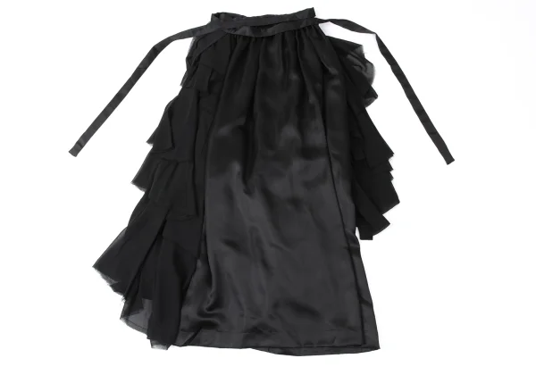 COMME des GARCONS Silk Switching Tiered Wrap Skirt K-165281_013