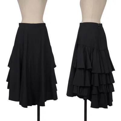 COMME des GARCONS Wool Back Tiered Switching Skirt